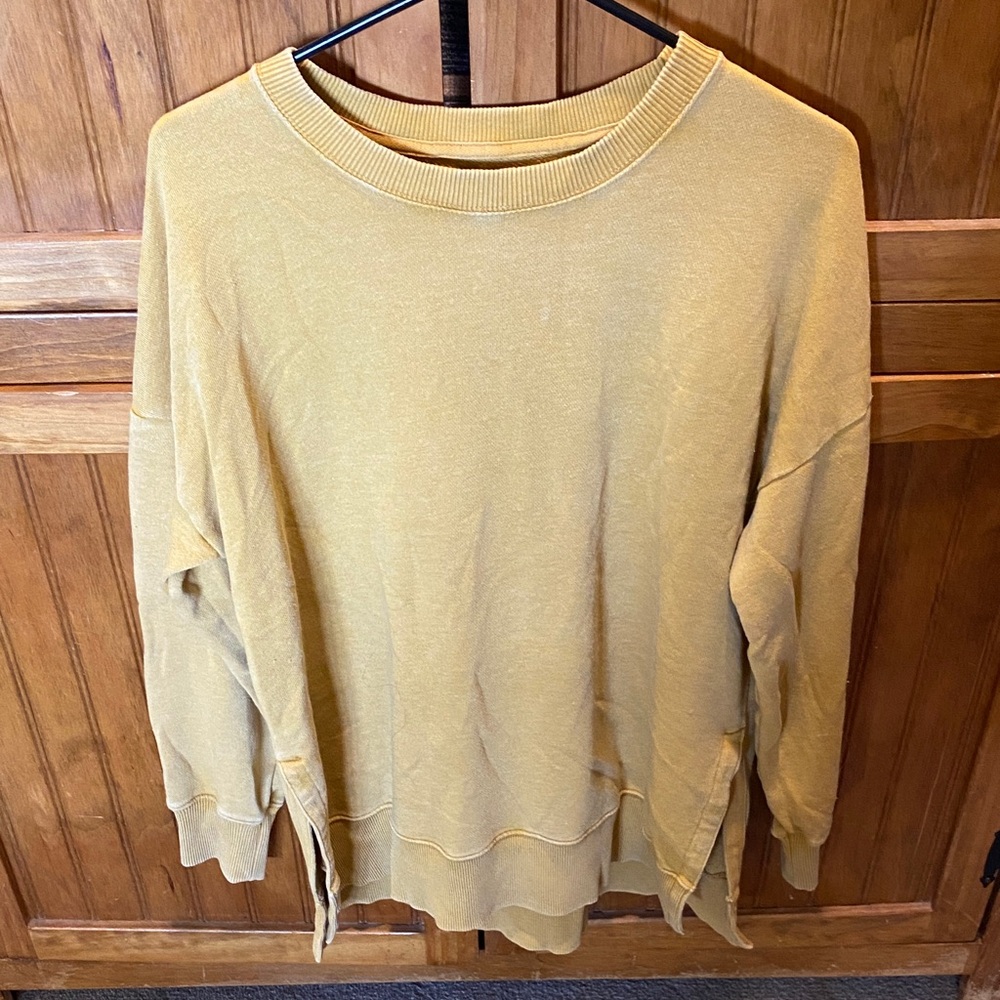 Aerie Mustard Yellow Knit Top